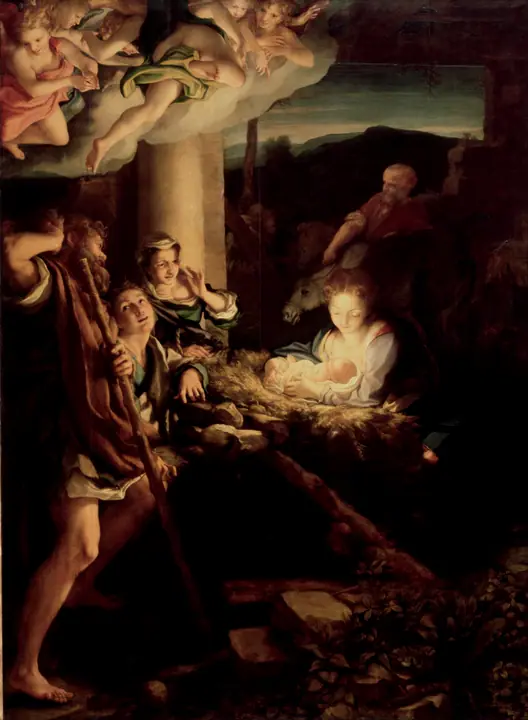 La adoración de los pastores, Correggio