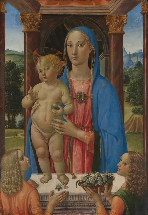 Virgen con el Niño y dos ángeles, Cosimo Rosselli