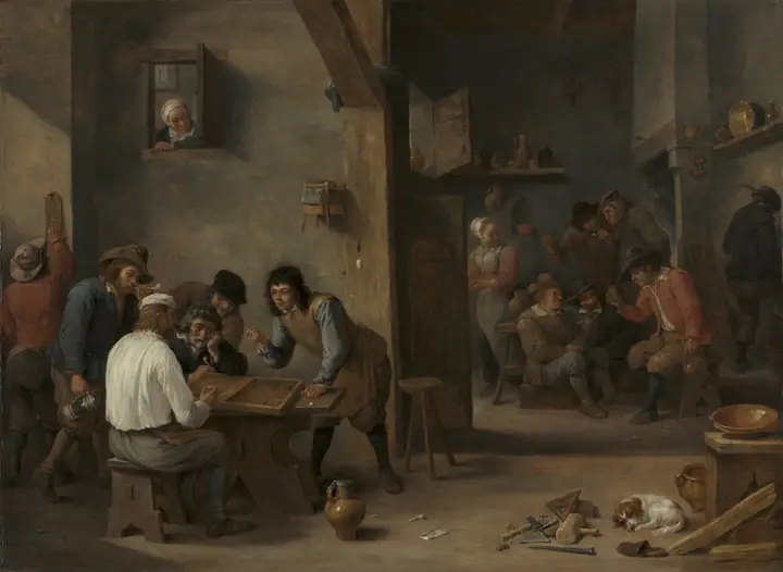 Partida de backgammon, David Teniers el Joven