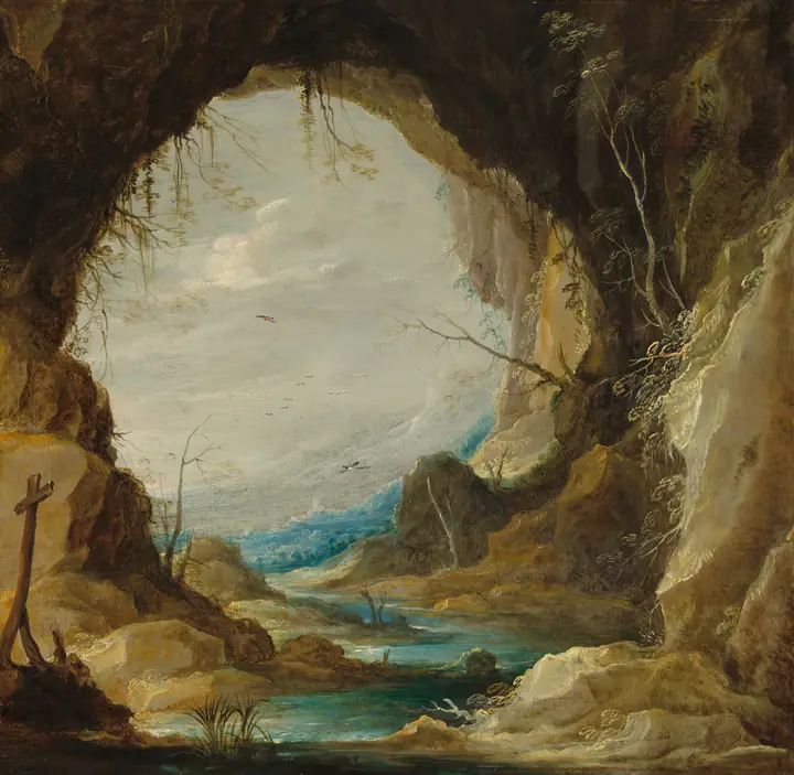 Vista desde una gruta, David Teniers el Joven