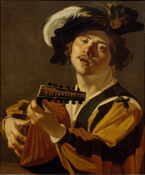 Muchacho tocando la flauta, Dirck van Baburen