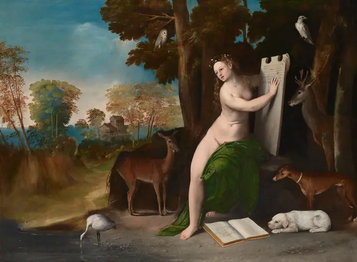 Circe y sus amantes en un paisaje, Dosso Dossi