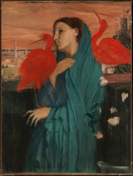 Joven mujer con ibis, Edgar Degas
