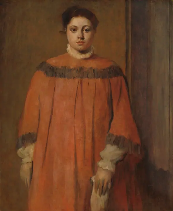 Muchacha de rojo, Edgar Degas