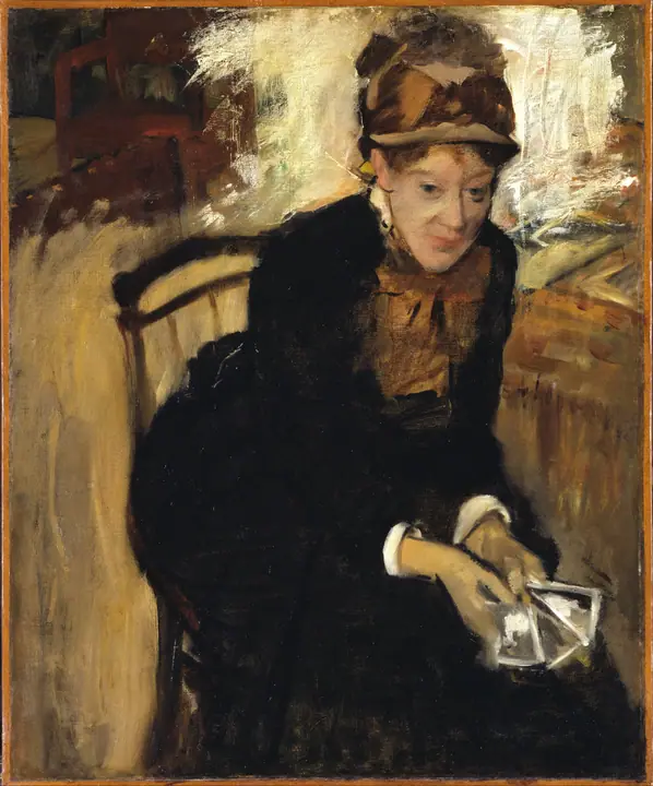 Retrato de Mary Cassatt, Edgar Degas