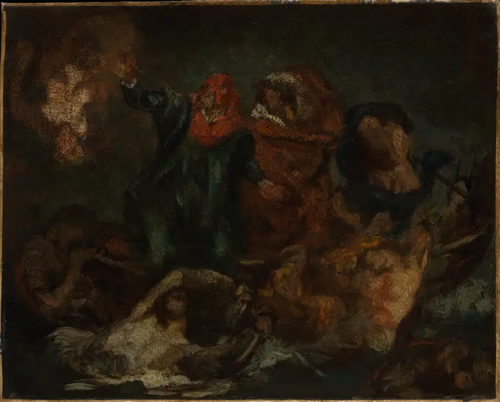 Copia de La barca de Dante de Delacroix, Édouard Manet