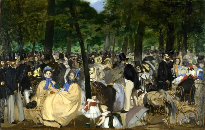 Música en las Tullerías, Édouard Manet