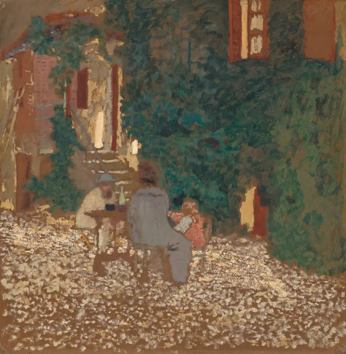 Comida en un jardín, Édouard Vuillard