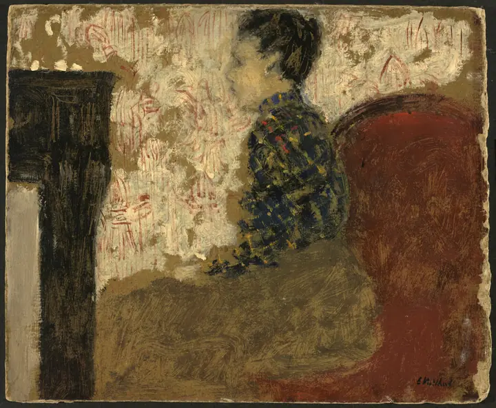Mujer sentada junto a la chimenea, Édouard Vuillard