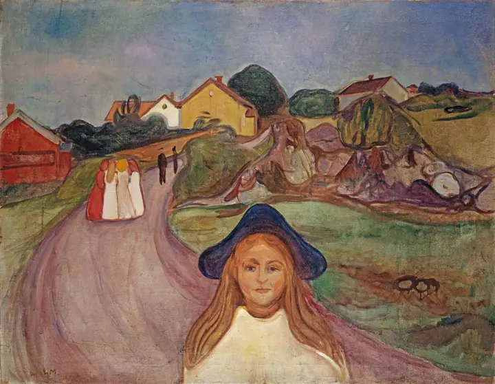 Calle en Asgardstrand, Edvard Munch