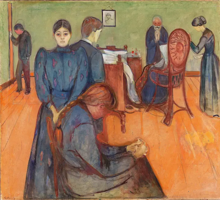 Muerte en la habitación, Edvard Munch