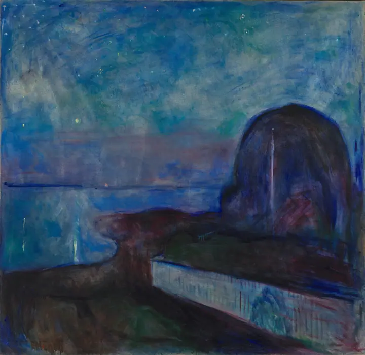 Noche estrellada, Edvard Munch