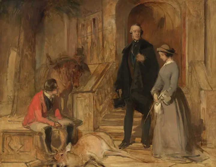 El duque de Devonshire y lady Louisa Egerton, Edwin Landseer