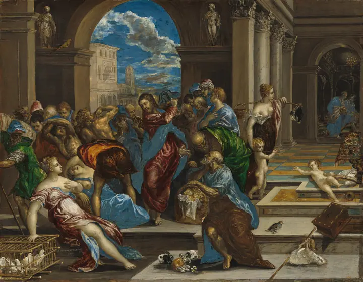 Cristo expulsando a los mercaderes del templo, El Greco