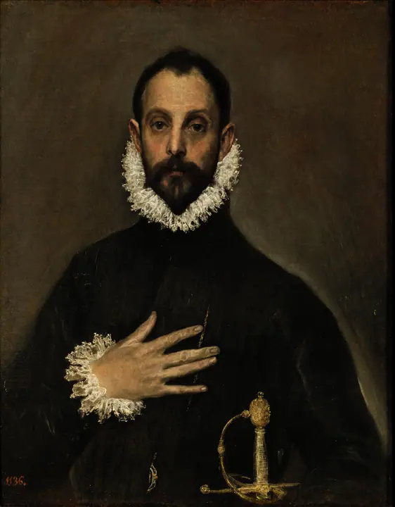El caballero de la mano en el pecho, El Greco