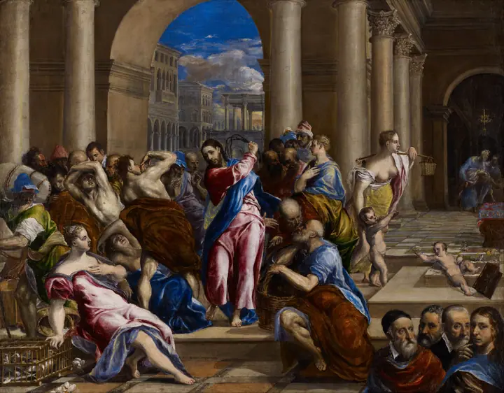 Expulsión de los mercaderes del templo, El Greco