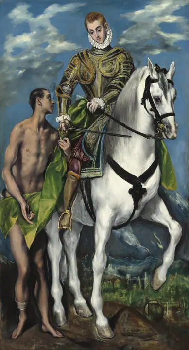 San Martín y el mendigo, El Greco