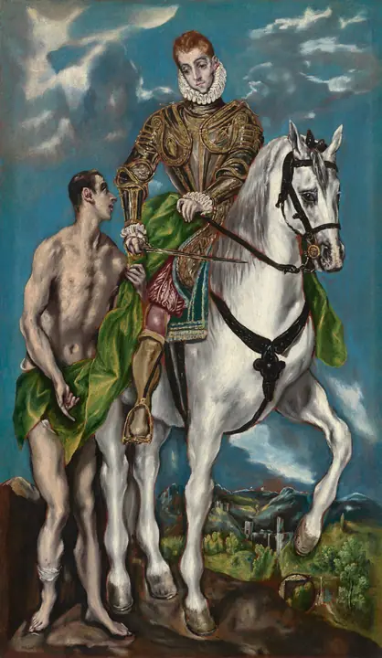 San Martín y el mendigo, El Greco