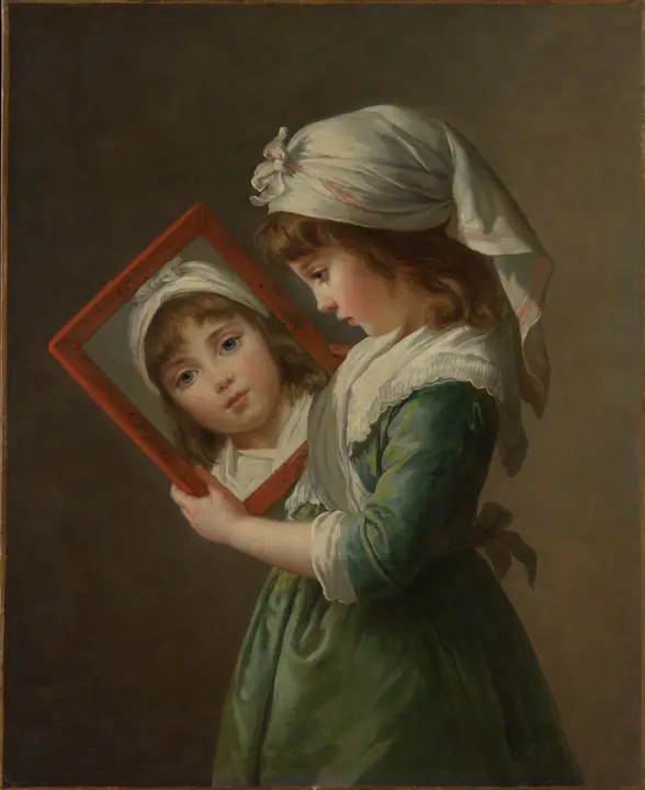 Julie Le Brun (1780-1819) mirándose al espejo, Élisabeth Vigée Le Brun