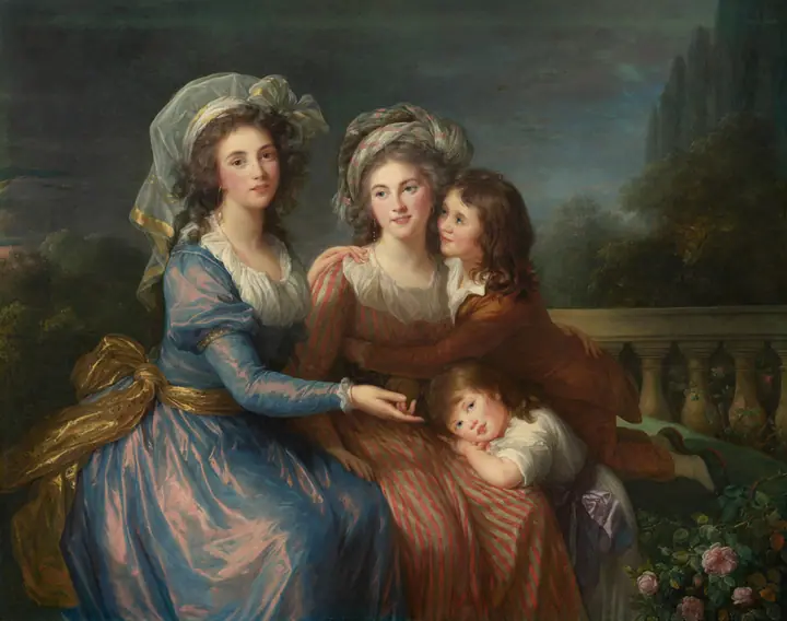 La marquesa de Pezay y la marquesa de Rougé con sus hijos Alexis y Adrien, Élisabeth Vigée Le Brun