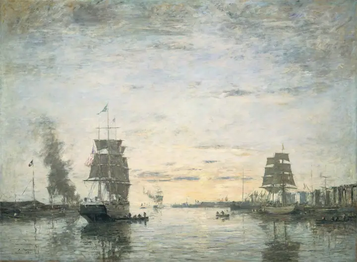 Entrada al puerto, El Havre, Eugène Boudin
