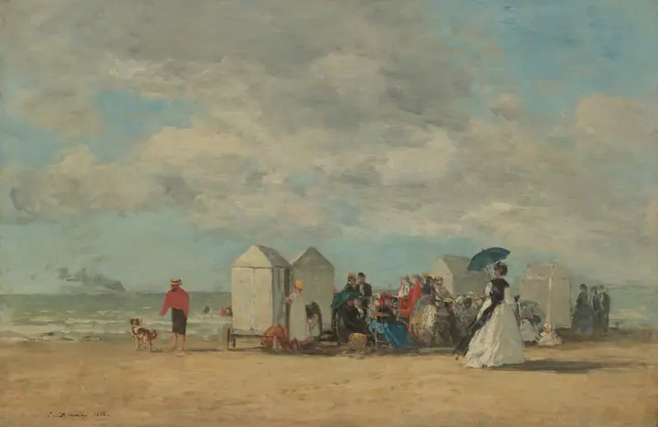 Escena de playa, Eugène Boudin
