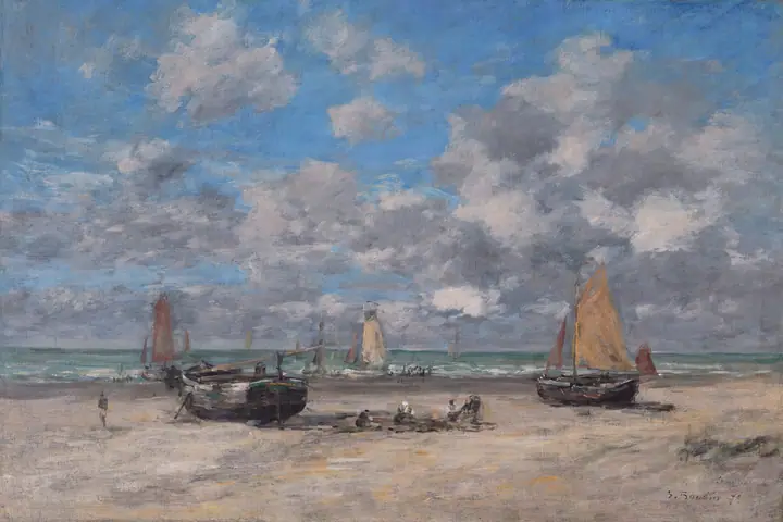 Marea baja en Scheveningen, Eugène Boudin