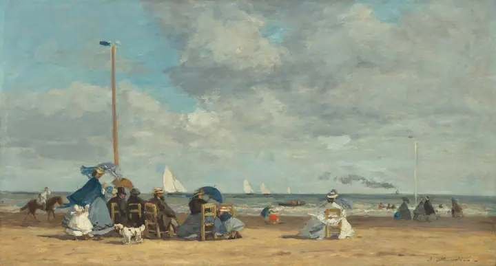 Playa de Trouville, Eugène Boudin