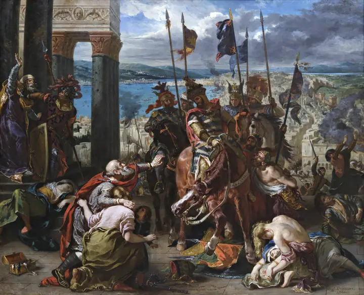 Entrada de los Cruzados en Constantinopla, Eugène Delacroix