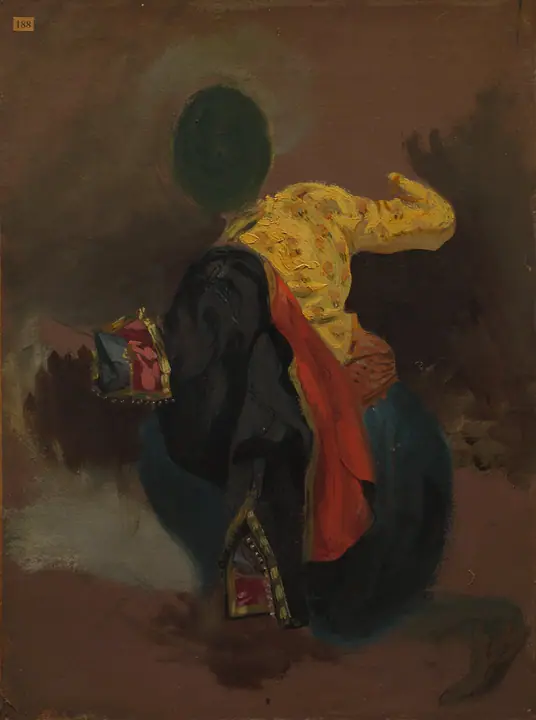 Figura con traje turco II, Eugène Delacroix