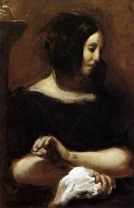 Retrato de George Sand, Eugène Delacroix
