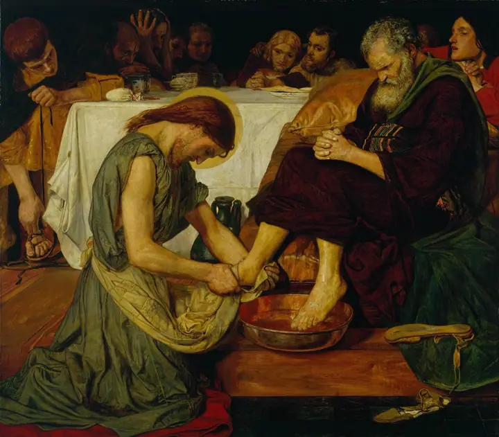 Cristo lavando los pies de Pedro, Ford Madox Brown