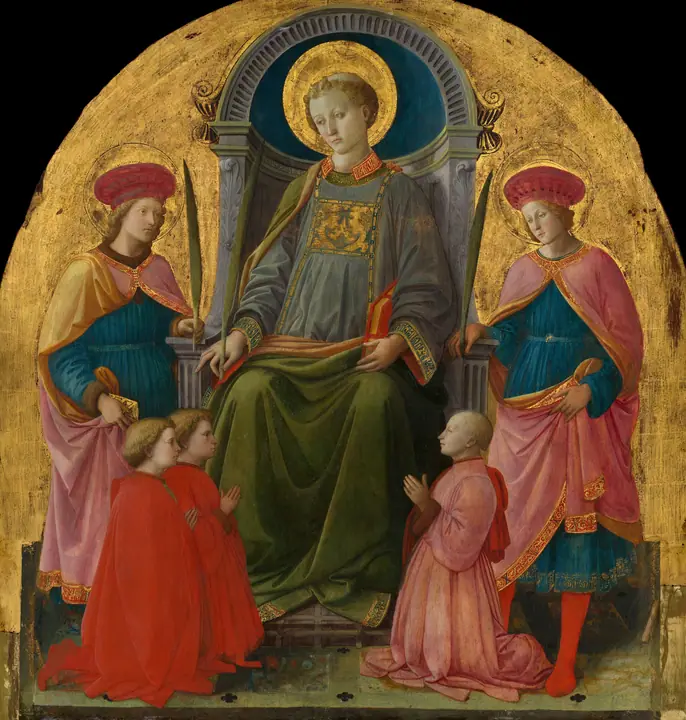 San Lorenzo entronizado con santos y donantes, Fra Filippo Lippi