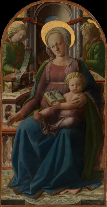 Virgen con el Niño entronizada con dos ángeles, Fra Filippo Lippi