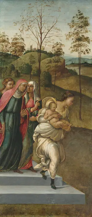 San Juan Bautista llevado ante Zacarías, Francesco Granacci