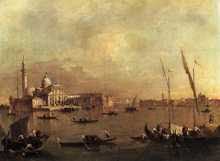 El estanque de San Marcos con la isla de San Giorgio, Francesco Guardi