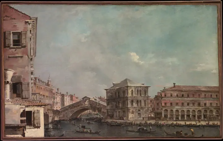 El Gran Canal sobre el Rialto, Francesco Guardi