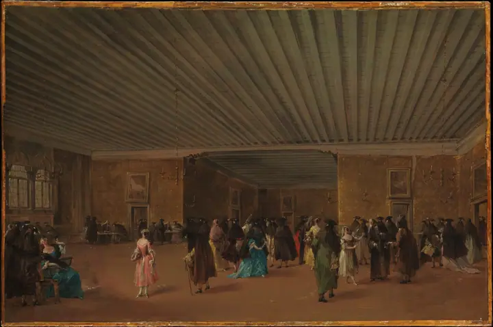 El Ridotto Pubblico en el Palazzo Dandolo, Francesco Guardi