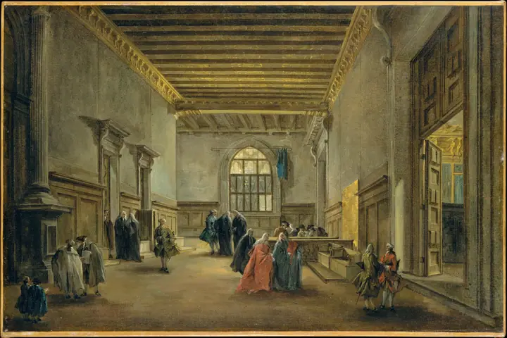 La antecámara de la Sala del Maggior Consiglio, Francesco Guardi