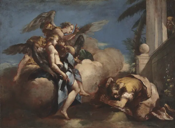 Los ángeles apareciéndose a Abraham, Francesco Guardi
