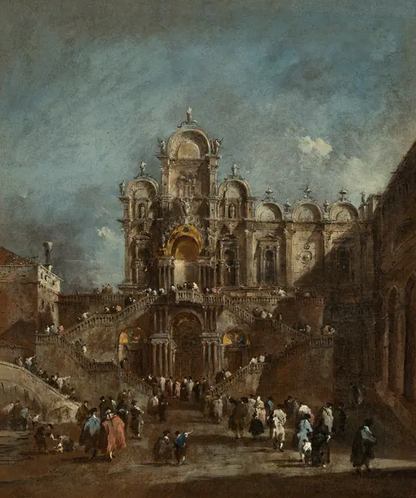 Tribuna temporal en el Campo San Zanipolo, Venecia, Francesco Guardi