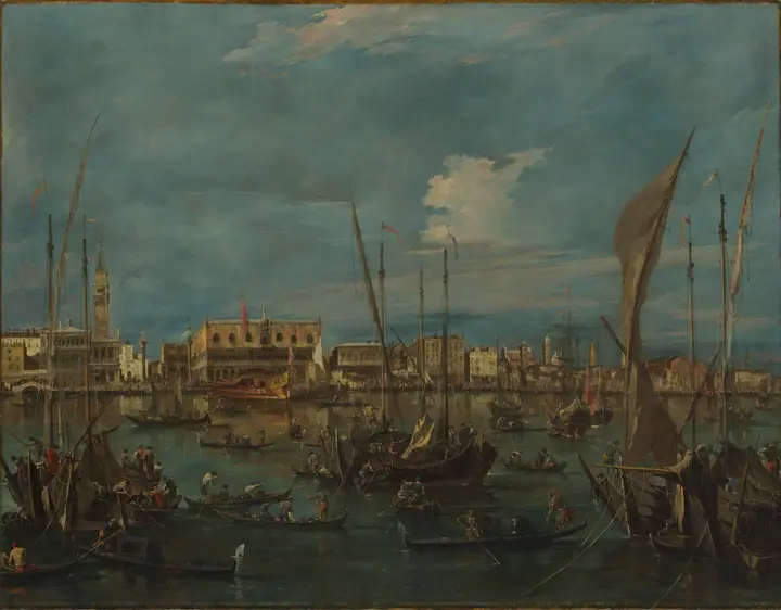 Venecia desde la cuenca de San Marco, Francesco Guardi