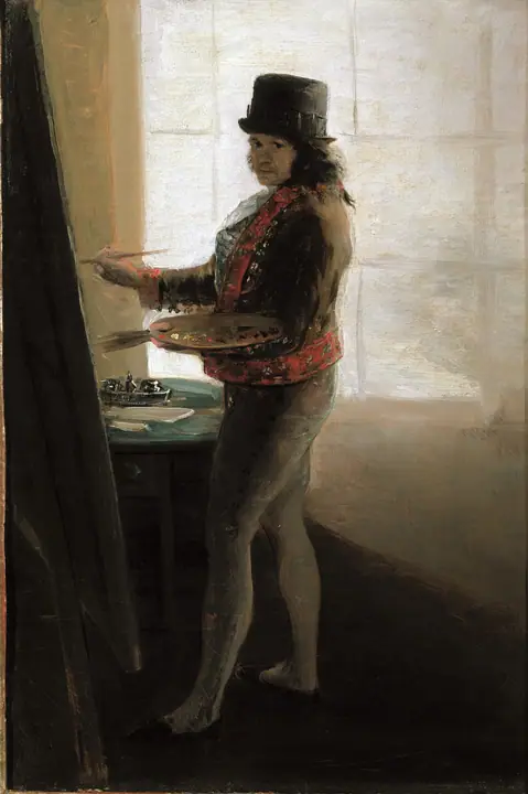 Autorretrato en el taller, Francisco de Goya