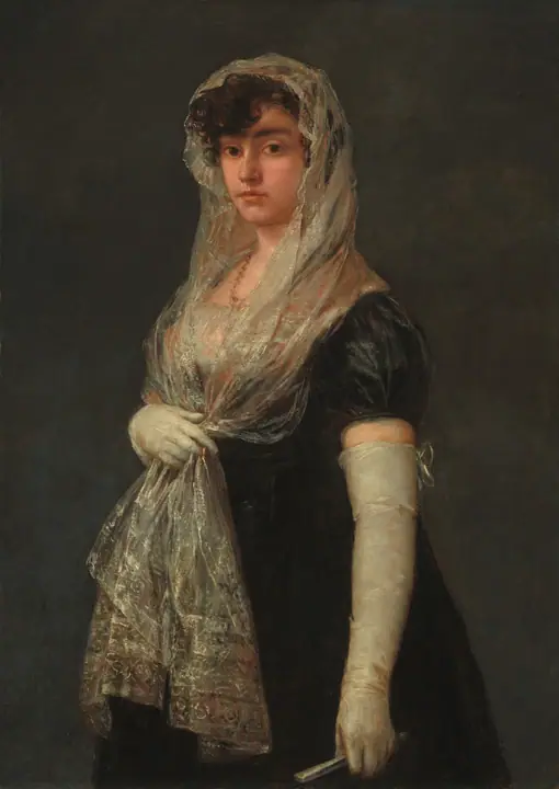Joven dama con mantilla y basquiña, Francisco de Goya