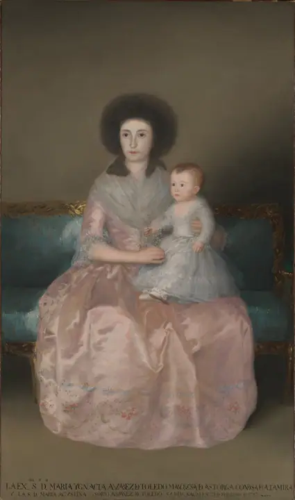 La condesa de Altamira y su hija María Agustina, Francisco de Goya