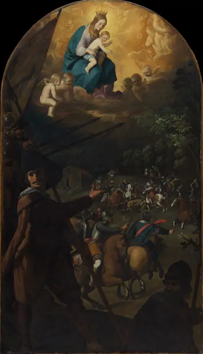 Batalla entre cristianos y musulmanes en El Sotillo, Francisco de Zurbarán