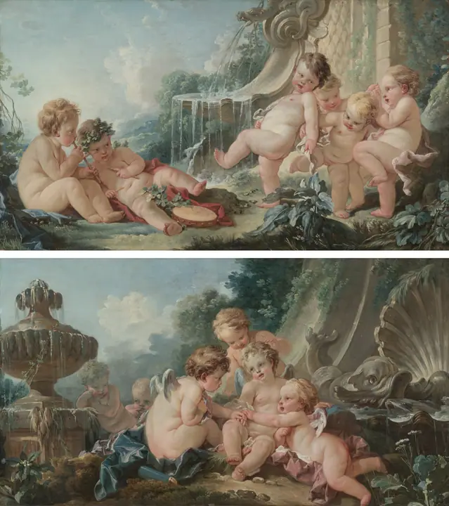 La música y la danza y los amorcillos conspirando, François Boucher