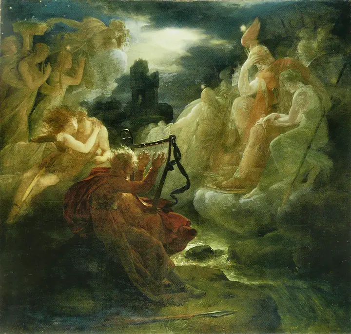 Ossian invocando a los espíritus, François Gérard