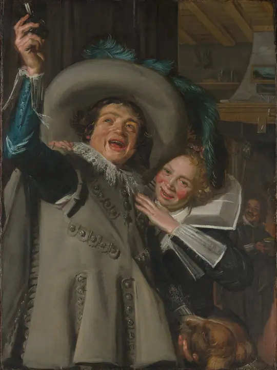 Joven y mujer en una posada, Frans Hals