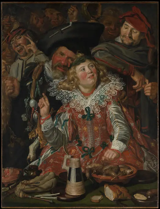 Juerguistas en carnaval, Frans Hals